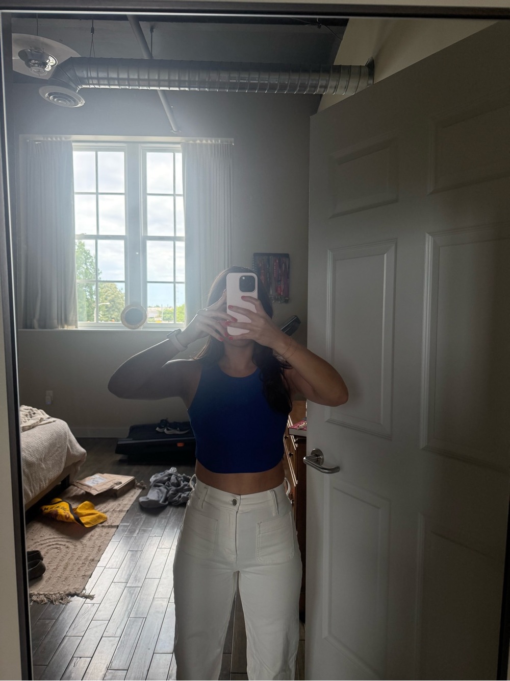 Zara Royal Blue Crop Tank Top